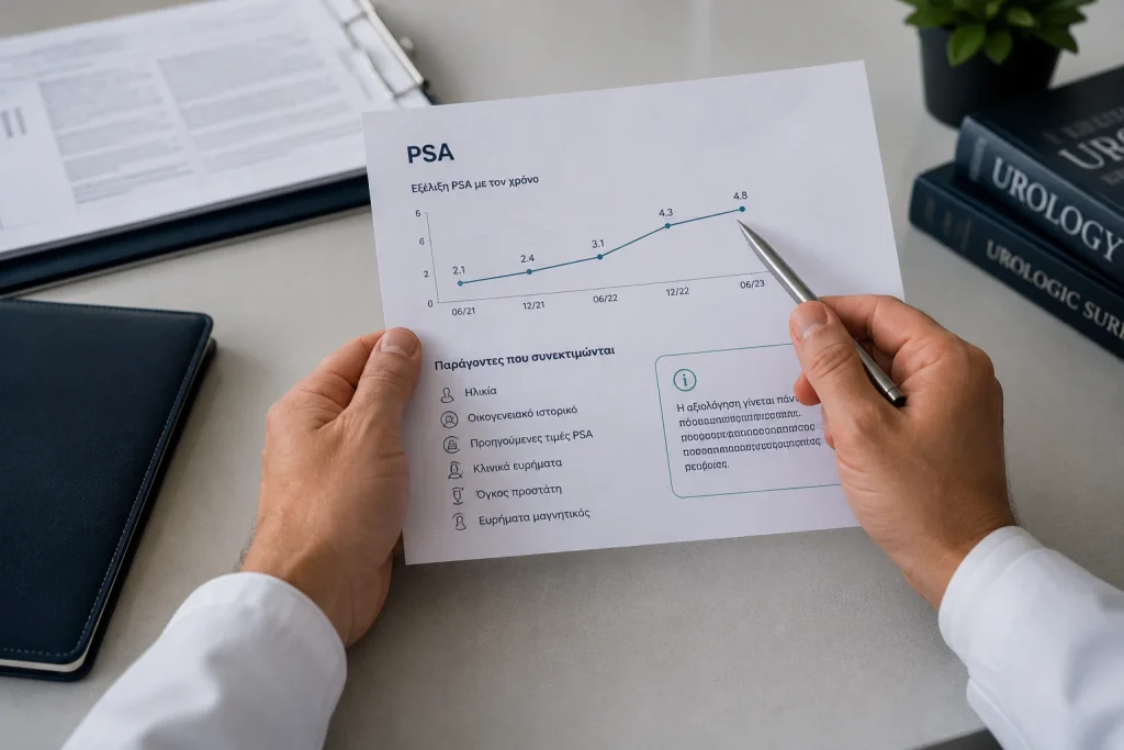 αυξητική τάση psa τιμές ανά χρόνο ουρολόγος θεσσαλονίκη δρ κωνσταντίνος δρόσος χειρουργός ουρολόγος