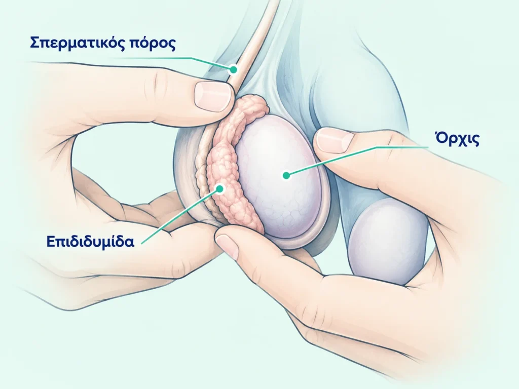 Αυτοεξέταση όρχεων όρχις επιδιδυμίδα και σπερματικός πόρος